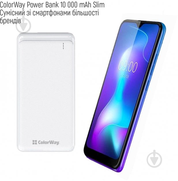 Повербанк ColorWay Slim USB QC3.0 + USB-C PD 18W 10000 mAh white (CW-PB100LPG3WT-PD) - фото 10