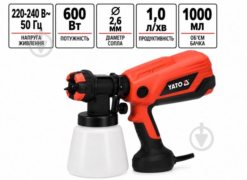 Краскораспылитель YATO YT-82553 - фото 2 Краскораспылитель YATO YT-82553 - фото 2