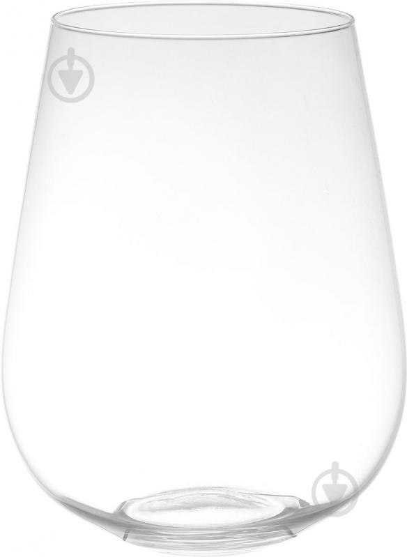 Ваза стеклянная Лилия 30 см прозрачная - фото 1