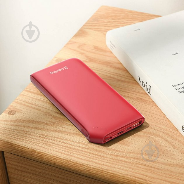 Повербанк ColorWay Soft touch Ligthning + USB QC3.0 + USB-C PD 18W 10000 mAh red (CW-PB100LPE3RD-PD) - фото 11