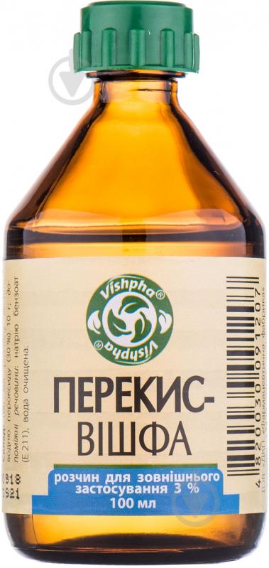 Перекись водорода Vishpha д/зовн заст 3 % 100 мл - фото 1 Перекись водорода Vishpha д/зовн заст 3 % 100 мл - фото 1