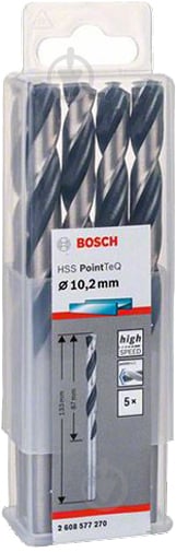 Набор сверл по металлу Bosch HSS-PointTeQ 10.4 мм 5 шт. 2608577272 - фото 3