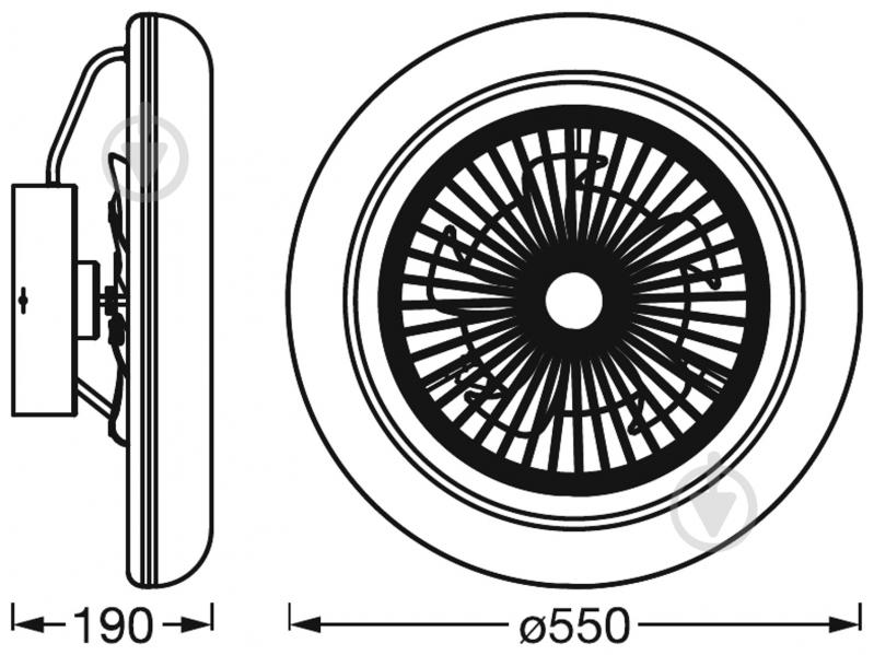 Світильник світлодіодний Ledvance Smart+Wifi Round 74 Вт білий CEILING FAN 29W - фото 4