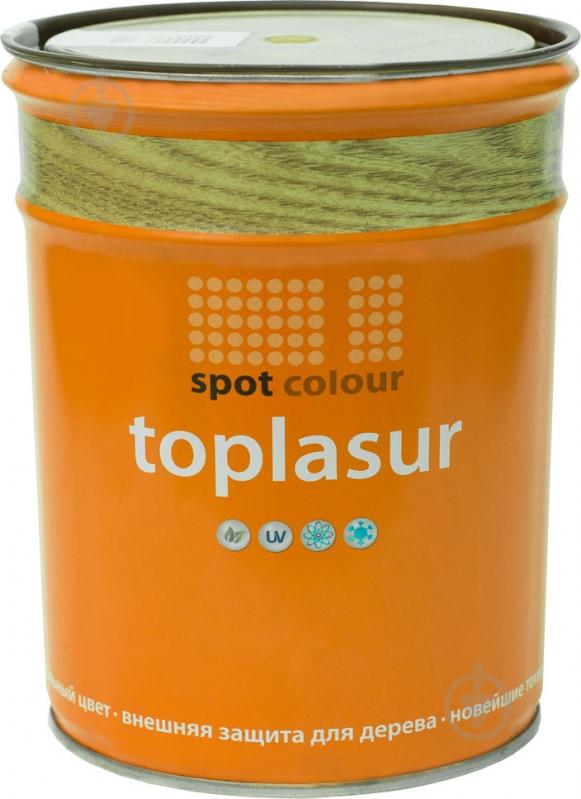 Лазурь Spot Colour Toplasur №7 орех полуглянец 1 л - фото 2