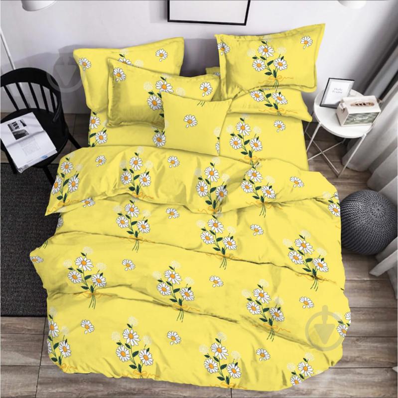 Комплект постельного белья евро Chamomile on YELLOW желтый Zastelli - фото 1