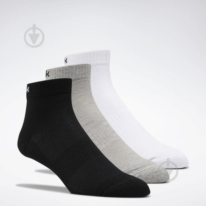 Шкарпетки Reebok TE ANK SOCK FQ5321 р.S чорний/білий/сірий 3 шт. - фото 1