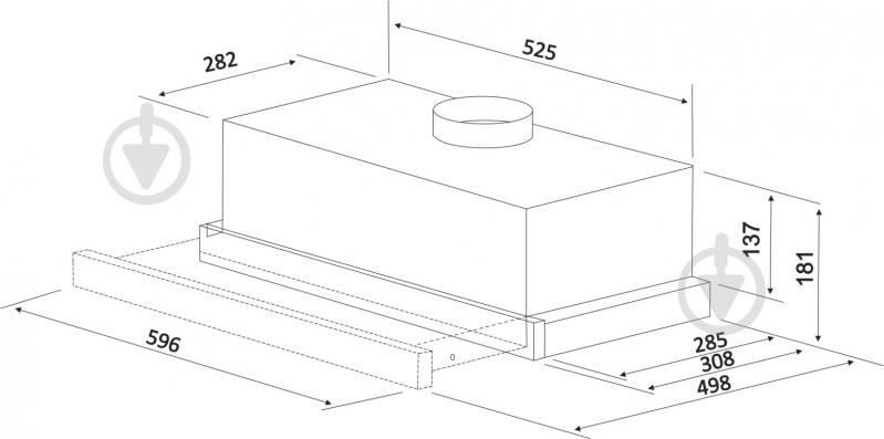 Вытяжка Interline SLIM GLASS BL A/60/2/ E - фото 5