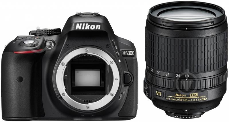 Фотоаппарат Nikon D5300 18-105 mm VR Kit black - фото 4