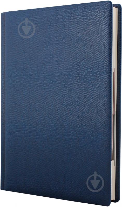 Дневник недатированный синий клетка Optima Lizard A5 O25403-02 - фото 1