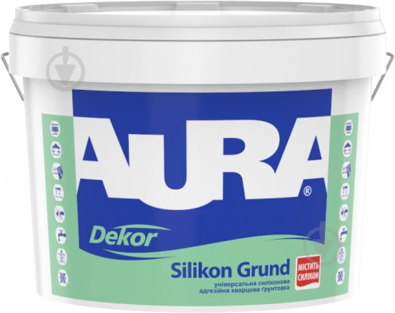 Ґрунт-фарба силіконова Aura® Dekor Silikon Grund білий 2,5 л - фото 1