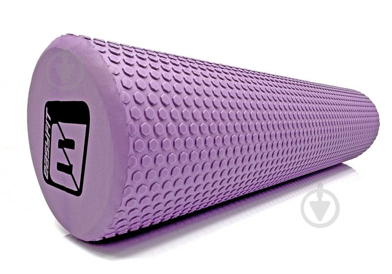 Ролик масажний EasyFit Foam Roller бузковий 60 см - фото 1