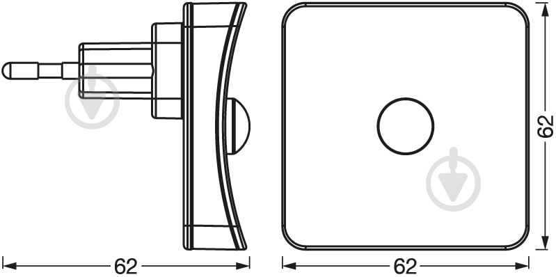 Нічник-розетка Ledvance Lunetta Square Sensor RGB+ 0,3 Вт білий - фото 3