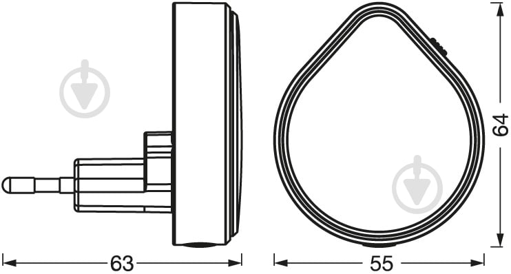 Нічник-розетка Ledvance Lunetta Raindrop Dim 0,5 Вт білий - фото 3