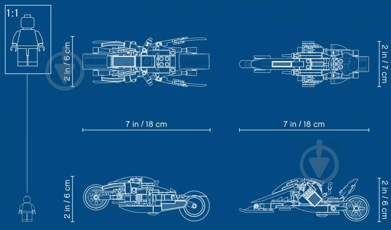 Конструктор LEGO Ninjago Мотоцикл із мечами Кая та снігомобіль Зейна 70667 - фото 6