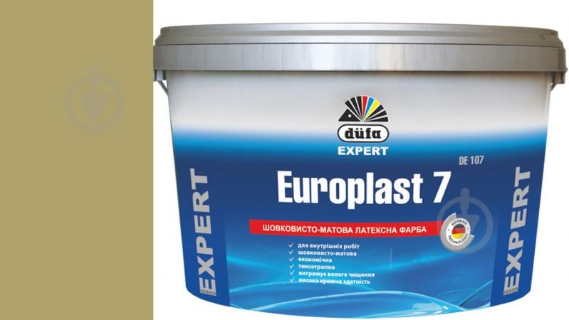 Краска латексная водоэмульсионная Europlast 7 DE 107 шелковистый мат VN 2620 Оливковый венок 2,5 л - фото 1