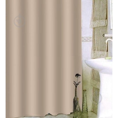 Шторка для ванны Bisk TXT UNITY 180х200 см бежевая - фото 1