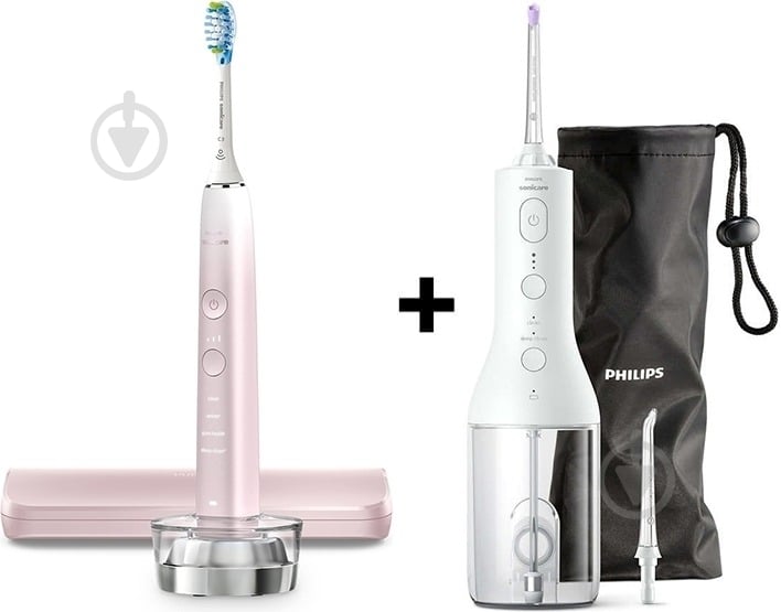 Электрическая зубная щетка Philips Sonicare Diamond HX9911/84 + Ирригатор HX3826/31 - фото 1