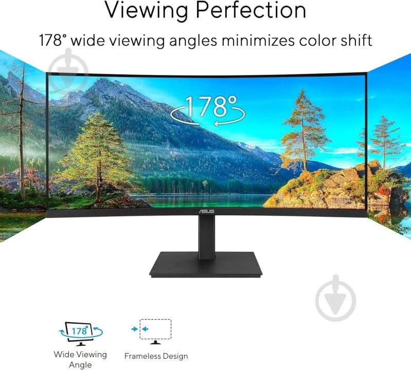 Монитор Asus VA34VCPSR 34" (90LM08JJ-B02170) - фото 2