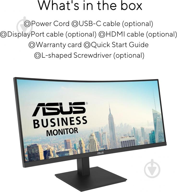 Монитор Asus VA34VCPSR 34" (90LM08JJ-B02170) - фото 7