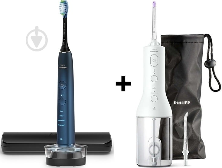 Электрическая зубная щетка Philips Sonicare DiamondClean HX9911/88 + Ирригатор HX3826/31 - фото 1