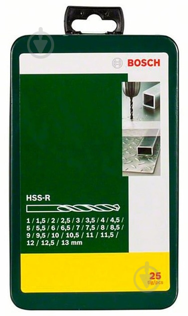 Набор сверл по металлу Bosch HSS-R 25 шт. 2607019446 - фото 2