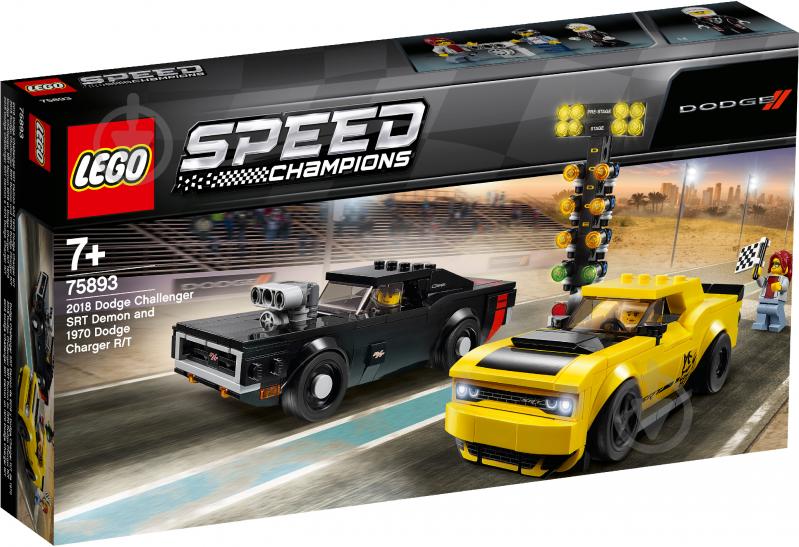 Конструктор LEGO Speed Champions Автомобілі 2018 Dodge Challenger SRT Demon і 1970 Dodge Charger R/T 75893 - фото 1