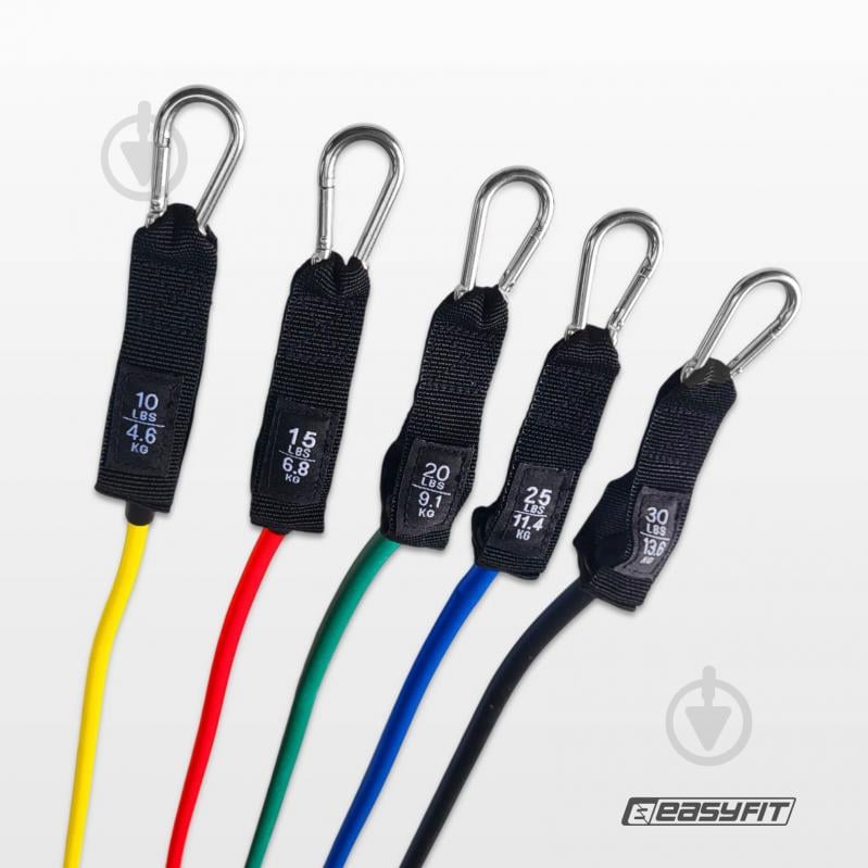 Набор эспандеров Бубновского EasyFit универсальные 5 шт. (EFEBPM5) - фото 4 Набор эспандеров Бубновского EasyFit универсальные 5 шт. (EFEBPM5) - фото 4