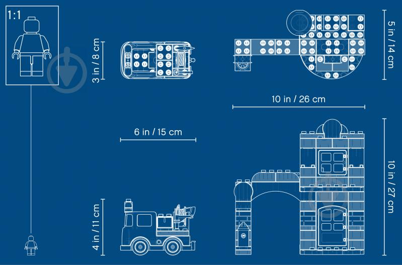Конструктор LEGO DUPLO Пожежне депо 10903 - фото 43