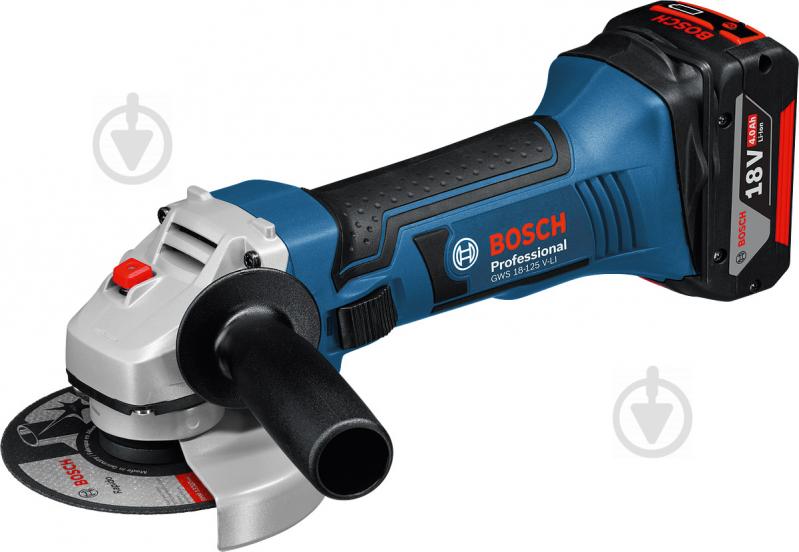 Болгарка (угловая шлифмашина) Bosch Professional GWS 18-125 V-LI 0615990L6G - фото 1