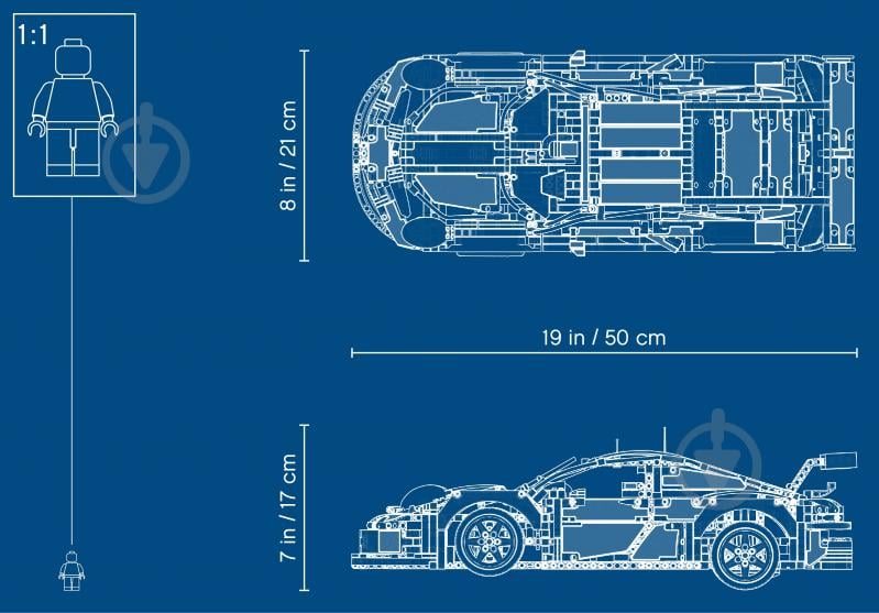 Конструктор LEGO Technic Porsche 911 RSR 42096 - фото 38