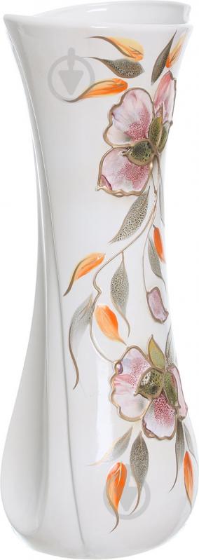 Ваза керамическая белая Румба фигурная - фото 2