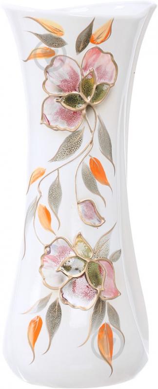 Ваза керамическая белая Румба фигурная - фото 1