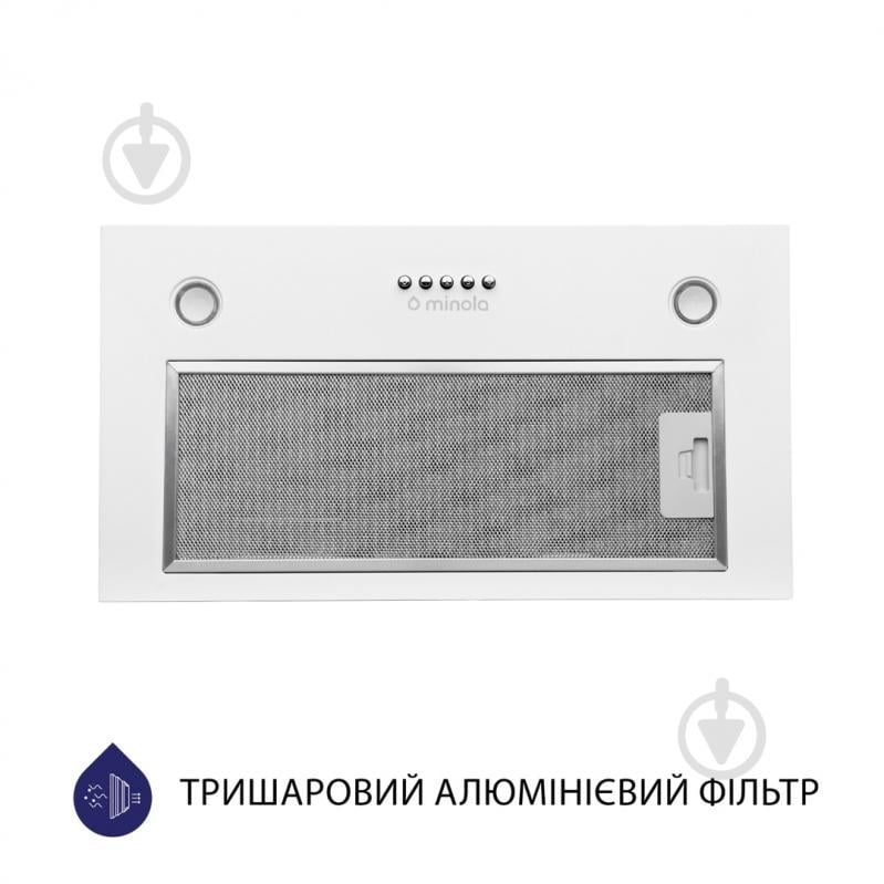 Вытяжка Minola HBI 5227 WH 700 LED полновстраиваемая - фото 4