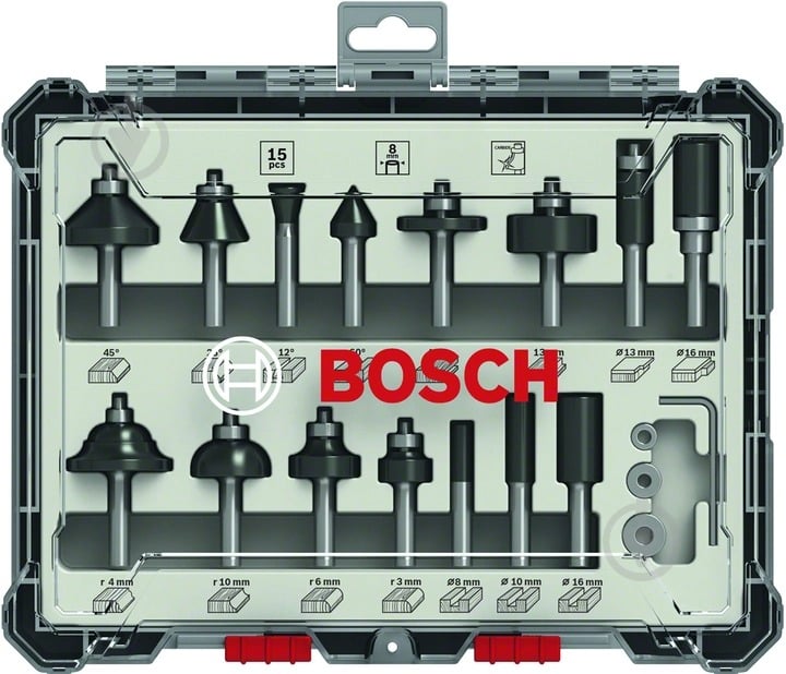 Набор фрез Bosch 8мм 2607017472 - фото 1