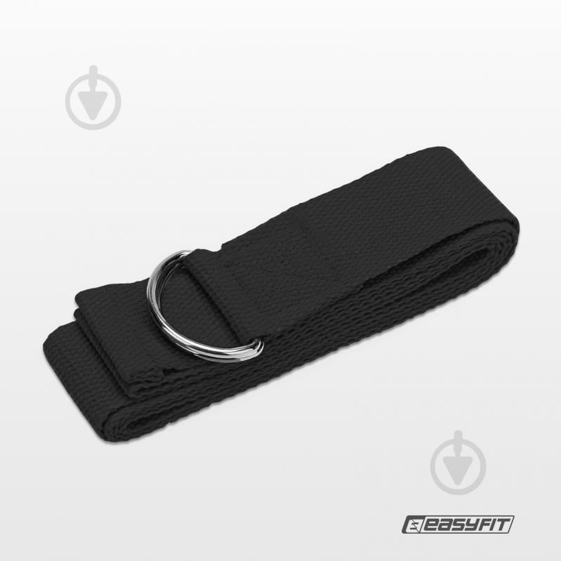 Ремень для йоги EasyFit черный EF-1830 - фото 2