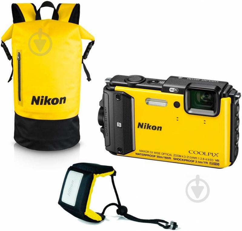 Фотоапарат Nikon Coolpix AW130 Diving Kit yellow - фото 5