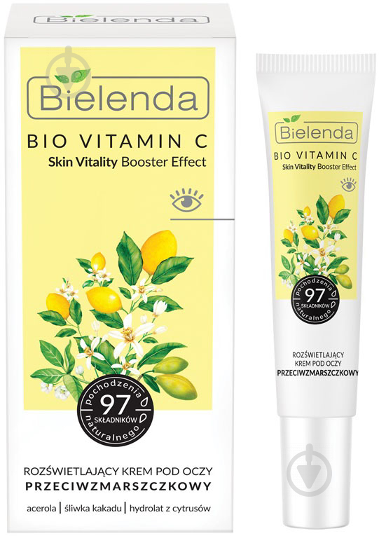 Крем для шкіри навколо очей Bielenda Bio Vit C Освітлюючий проти зморшок 15 мл - фото 1