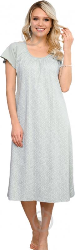 Ночная рубашка Roksana Kamelia 897/16131 р. 4XL ментолово-белый - фото 1 Ночная рубашка Roksana Kamelia 897/16131 р. 4XL ментолово-белый - фото 1