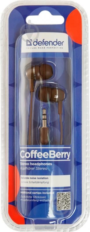 Наушники Defender CoffeeBerry brown внутриканальные - фото 2 Наушники Defender CoffeeBerry brown внутриканальные - фото 2