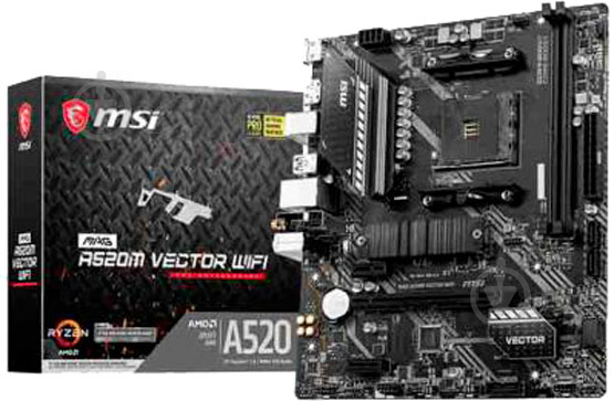 Материнская плата MSI MAG_A520M_VECTOR_WIFI (Socket AM4, AMD A520, mirco ATX) - фото 5