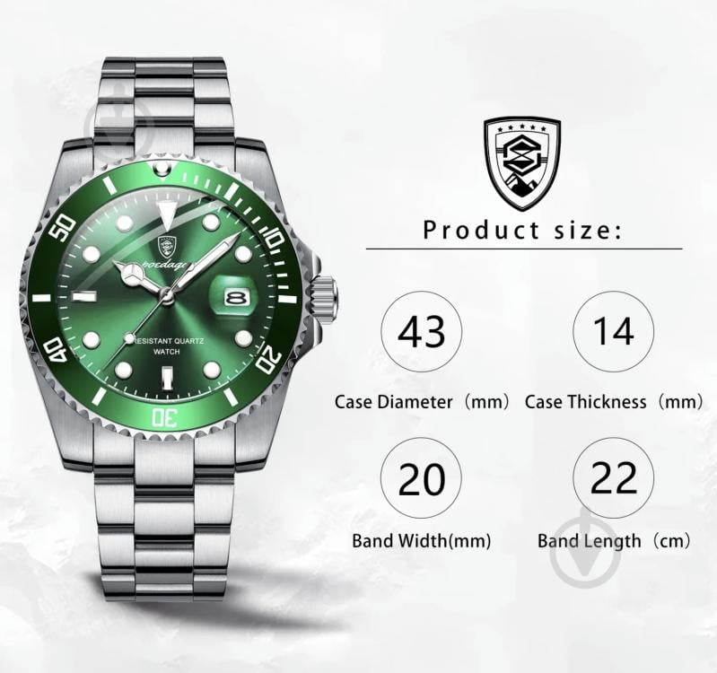 Наручные часы Olevs Poedagar silver (1949) - фото 3