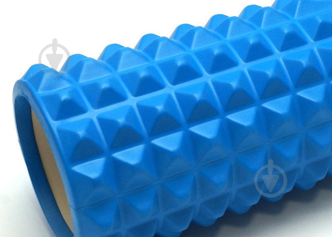 Ролик массажный EasyFit Grid Roller v2.2 синий 45 см - фото 2