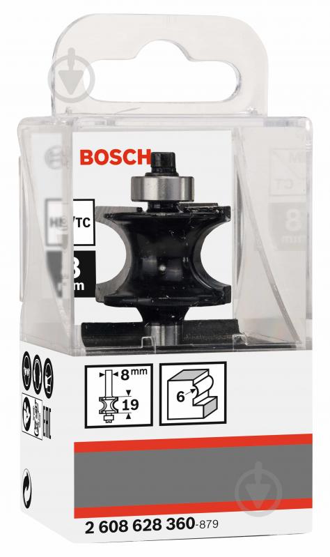 Фреза полукруглая Bosch Std S8 / R6 / L19 2608628360 - фото 2 Фреза полукруглая Bosch Std S8 / R6 / L19 2608628360 - фото 2