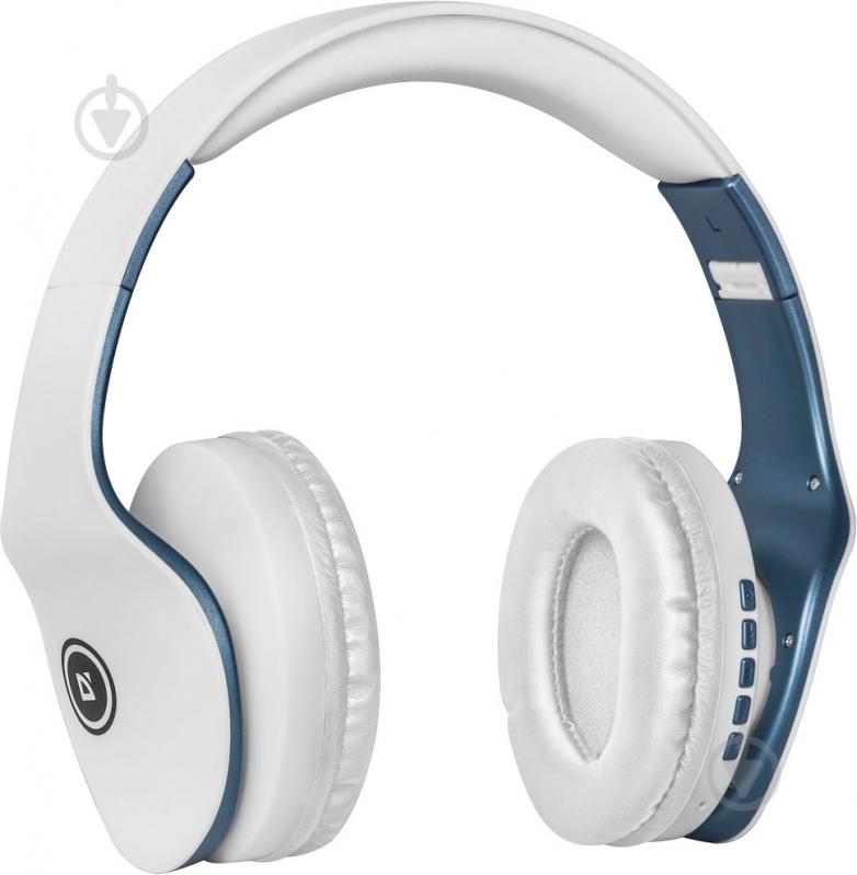 Bluetooth-гарнітура Defender FreeMotion B525 white/blue 63526 - фото 1 Bluetooth-гарнітура Defender FreeMotion B525 white/blue 63526 - фото 1