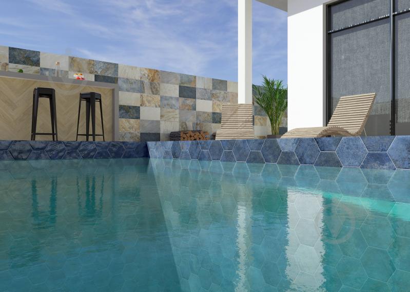 Плитка CERLAT Bali Hex Azul 22,5x25,9 - фото 3
