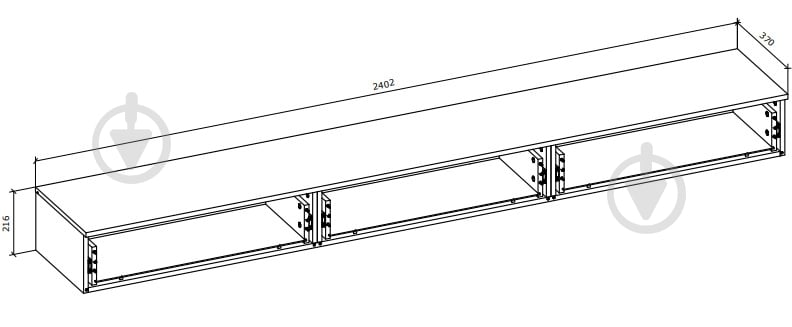 Тумба під ТВ Грейд готовий комплект V1 2402x216x370 мм дуб артізан/кашемір - фото 3 Тумба під ТВ Грейд готовий комплект V1 2402x216x370 мм дуб артізан/кашемір - фото 3
