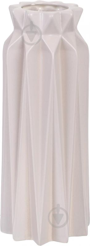 Ваза керамическая серая Эри 26.5х9.8 см - фото 1