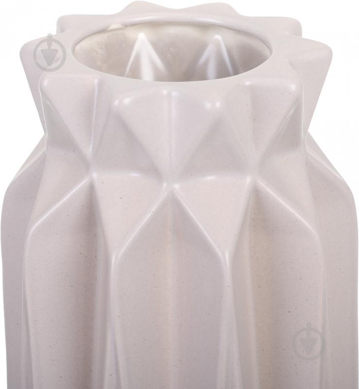 Ваза керамическая серая Эри 26.5х9.8 см - фото 2