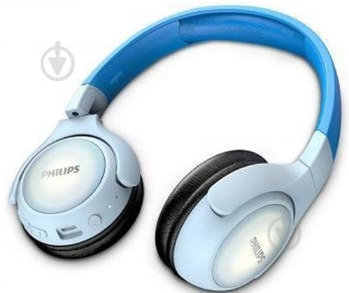 Навушники Philips Kids TAKH402 On-Ear Wireless Mic blue/black (TAKH402BL/00) - фото 4