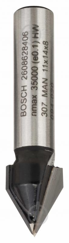 Фреза V-образная Bosch Std S8 / D11 / L14 / 60 ° 2608628406 - фото 1 Фреза V-образная Bosch Std S8 / D11 / L14 / 60 ° 2608628406 - фото 1